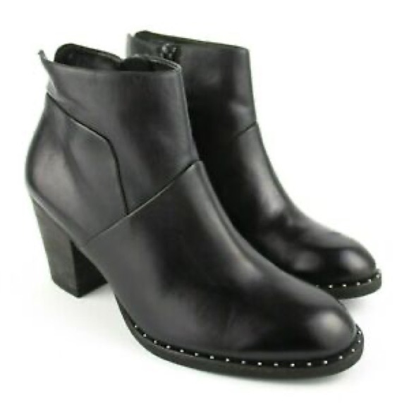 Paul Green Black Booties with Stud Detail - Picture 3 of 7